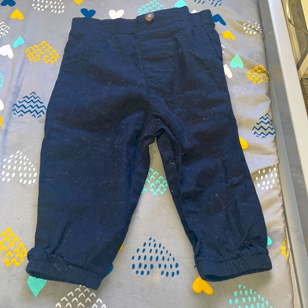 baby black jeans with elastic bottoms 12M